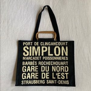 Jute tote bag with French flair